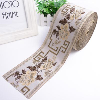 China 12cm Width High Tenacity High Tenacity Accessories Curtain Lace Accessories Jacquard Ribbon Cushion Pillow Sofa Decorative Ribbon Curtain for sale