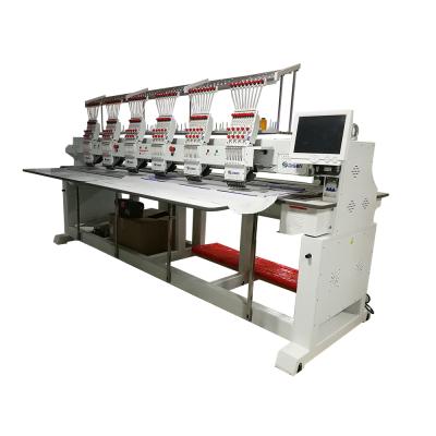 China Popular High Quality Automated 6 Head 9 Table Top Embroidery Machine for Hat/T-shirt/Flat/3D/Towel/Leather/Jacket Sequnhes Needles with 6 and 12 Needles Accessories for sale