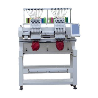 China 12 Needle 2headed 400x500mm Embroidery Factory Small Double 3d Beads 3d Beads Machine Embroidery Machine Cap/T-shirt/Flat/3D/Towel/Leather/Jacket For African Dress for sale