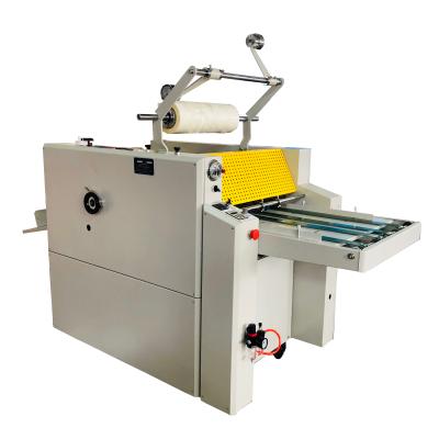 China 520F A4 A3 Hydraulic Semi-automatic Food Embossing Oil Heating Certificates Books Paper Laminating Machine for sale