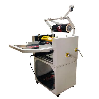 China Food factory price 375E Digital hot paper small semi-automatic a4 laminating machine and cold for sale