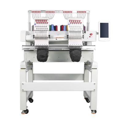 China Flat 9 2 head hat/T-shirt embroidery machine/garments finishing embroidery/logos/3D large 12 15 needles automatic embroidery machine large embroidery area for sale