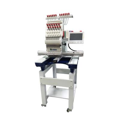 China Hat/T-shirt/12 Needles Embroidery Sewing Machine High Speed ​​Single Head Flat Head Finishing Machine Garments/Logos/3D Embroidery Quality Assurance for sale