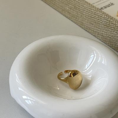 China TRENDY Selling Big Oval Eternity Sign Gold Plated Resizable Size Open Brilliant Cut Oval Rings For Sale for sale