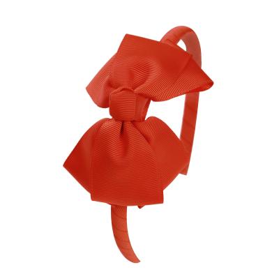 China Hot Selling Beauty 20 Colors Cute Bowknot Ribbon Hot Sale Solid Color Moq Stocking Bands Accessories Red Hair Band For Girls Kids for sale