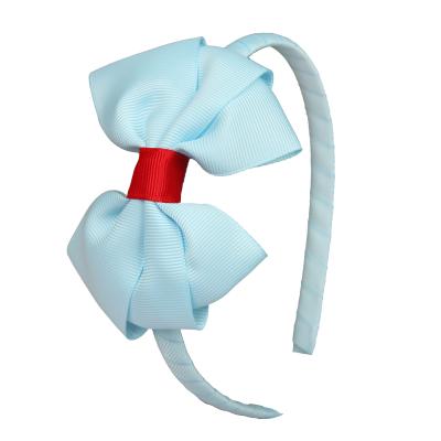 China 2022 new arrival solid color reasonable price grosgrain ribbon baby accessory mix solid blue hair bands girls for sale for sale