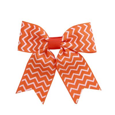 China For Girls Beauty Cheerleader Team Hot Ribbon Bows Decoration Design Plaid Hair Clip For Women for sale