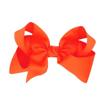 China For Sale Girls Beauty Bowsknot The Large Solid Color Ribbon Hot Fashion Unistyle Large 8 Inch Hair Bows With Clips for sale