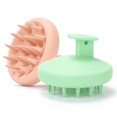 China Waterproof Salon Hair Scalp Massager Shampoo Brush For Hair Soft Silicone Head Shampoo Brush for sale