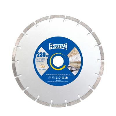 China Granite Concrete Marble Cutting 230mm Cold Press Segmented Rim Circular Diamond Saw Blades for Cutting Concrete, Marble and Granite for sale