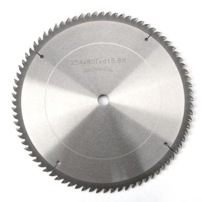 China CTT & 65Mn Steel Body 10 Inch Miter / Table Saw Blades 80T With 5/8 Inch Shaft TCT Circular Saw Blade For Cutting Wood for sale