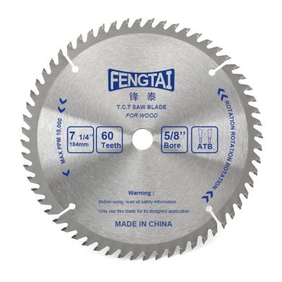 China CTT & 65Mn Steel Body 7 Teeth 1/4 Inch 60 Carbide-Tipped Circular Saw Blade For Hard And Soft Wood Saw Blade 5/8 In Shaft for sale