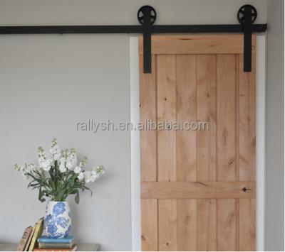 China Sliding Gathering Concepts 6FT Barn Door Cabinet Hardware Track Modern Sliding System Unit For Single Wood Door for sale