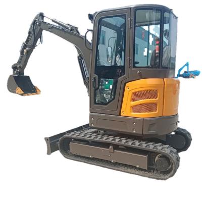 China Boerderij graafmachine Digger 3,5 ton Mini Graafmachine Kubota Mini Loader Met Gesloten Kabine Te koop