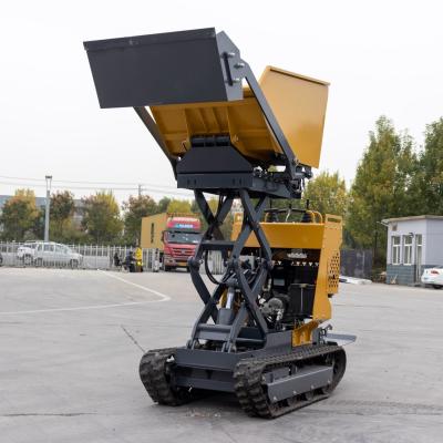 China Liftplatform Mini Loader Machine 500kgs 1000kgs Mini Dumper Truck Met Rubber Track Te koop