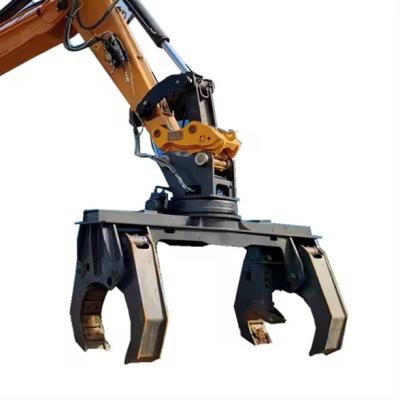 China Excavator Attachments Hydraulic Equipment 13-25 Ton Excavator Machine Electric Wire Pole Grapple Pole Grabber for sale