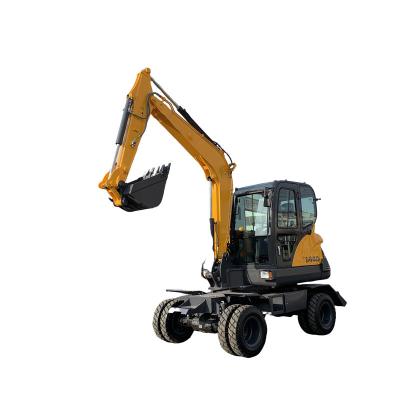 China High Performance Excavator Digger 6T Hydraulic Wheeled Excavator Wheel Type Hydraulic Excavator Machine for sale