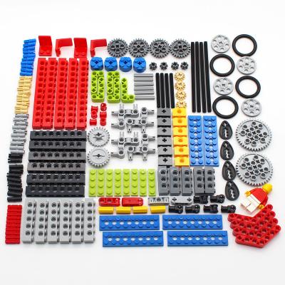 China 182PCS Building Toy Blocks Compatible With Liftarm Cross Beam Axle Connector Panel MOC Mechanical Car Parts Bulk Tech Toys for sale