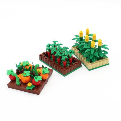 China DIY TOY City Farm Street View Cultivation Mushroom Radish Pineapple Corn Pumpkin Building Block Bricks Parts Build Moc Toys for Kids DIY for sale