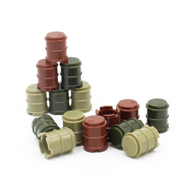 China DIY TOY 100g/bag MOC Military Base Brick Scene Weapon Oil Can Bottle DIY Building Block Compatible With Tank Gasoline Drum Model Toys for sale