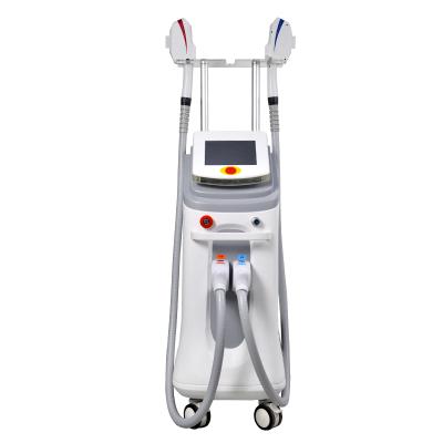 China Dye Removal Beauty Salon Equipment 2 Handles SHR DPL Dynamic Light Facial Laser Permanent Hair Removal for sale