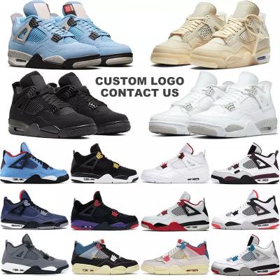 China Rubber Factory Original Custom AJ 1 Brand Logo Custom La X Air Aj 4 Retro High-Cut Sports Shoes Running Sneaker Custom AJ 1 3 4 6 for sale