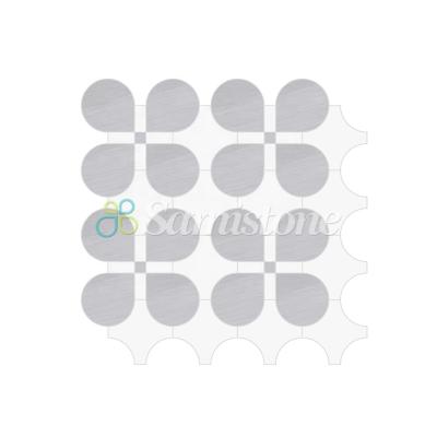 China Samistone Light+ Modern Latin Blue Paper Onyx Mosaic Tile Original Design Waterjet for sale