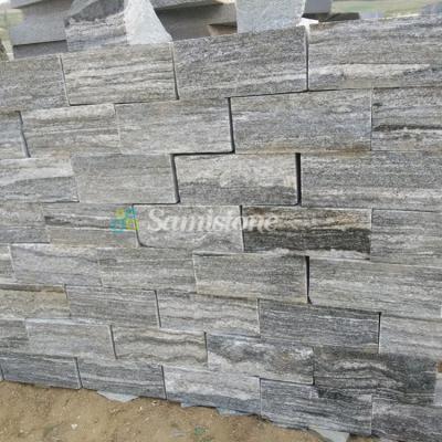 China Outdoor Decoration Samistone Gray Granite Wall Stone Outdoor Natural Decorative for sale