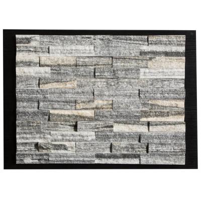 China Cheap Indoor and Outdoor Decoration Samistone Stone Veneer Nero Exterior Santiago Gray Stone Wall Tile for sale