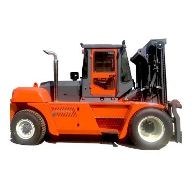 China Construction Material Shops Heavy Duty Diesel Container Handler Foklift Truck 10 Ton 12 Ton 15 Ton 16 Ton Forklift With ROPS/FOPS Cab And Air Conditioner for sale