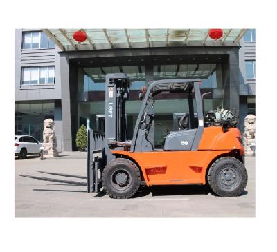 China Building Material Shops Fast Delivery Factory Price LPG Forklift Hydraulic New 3 Ton 5 Ton 7 Ton Gas Forklift With Japanese Engine for sale