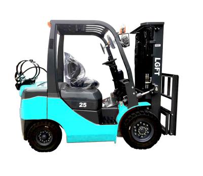 China Building Material Stores Chinese LPG Fuel Forklift 2 Ton 2.5 Ton Propane Fork Lift Truck Dual Ton Ekko Forklift for sale