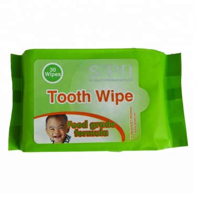 China Eco-Friendly Baby Anti-sweat Organic Kids Wet Tooth Wipes Wet Flushable Cloth for sale