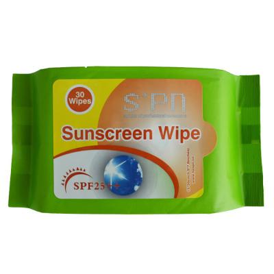 China Moisturizing And Replenishing Sunscreen Eye And Face Makeup Remover SPF25++ Skin Care Wet Wipes for sale