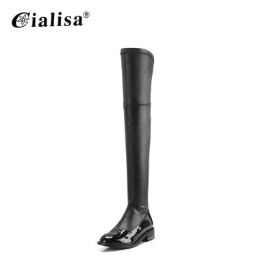 China Anti Smell Over The Knee Leather Thigh High Boots Women Shoes for sale