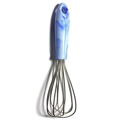 China Sustainable High Quality Blue PP Handle Stainless Steel Kitchen Egg Beater for sale