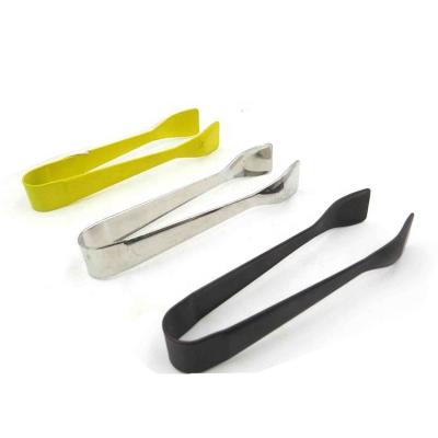 China Viable Fancy Type Copper Mini Cube Sugar Ice Tongs Metal Flip Flops for sale