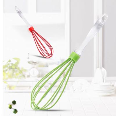 China Hot Selling High Quality Viable PP Handle Silicone Kitchen Beater Egg Beater With Ball Egg Beater for sale