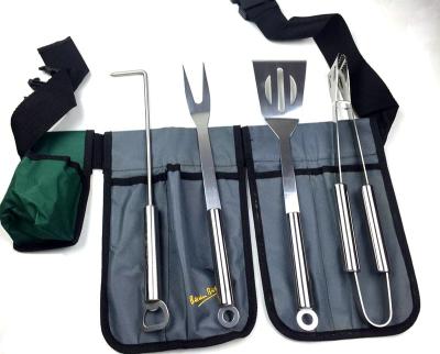 China Easily Cleaned Stainless Steel BBQ Tool Kit With Apron Poker for sale