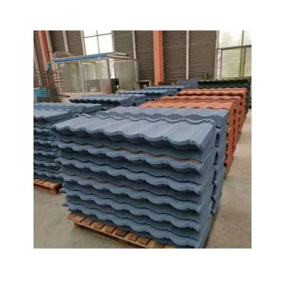 China Modern High Quality Stone Coated Metal Roofing Tile Stone Color Coated Chinese Roof Tile for sale