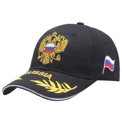 China LOW MOQ Russia Sporty Flag Peaked Fast Hat Fashionable Boat Style Sports Hat Good Quality Unisex Hat for sale