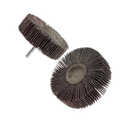 China Wood/Metal Polishing 80x25x6 Metal Grinder Wheel 36#~400# Multi-sheet Disc Aluminum Oxide Axle Smooth Rough Grinding Flap Polishing Abrasive Wheel for sale