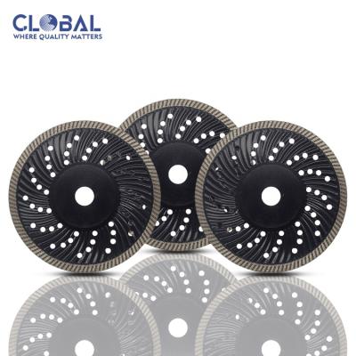 China 65Mn+ Diamond Selling 180 Mm Diameter Flanged Diamond Saw Blade TURBO , Cutting Various Hard Stone for sale