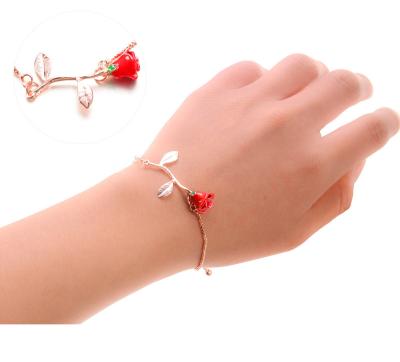 China Fashion Cute Romantic Individual Bracelet Rose Pendant Bracelet for sale