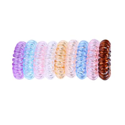 China Fashion Comfortable And Convenient Multiple Female Single Circle Color Wire Telephone Rope Small Hair Tie for sale