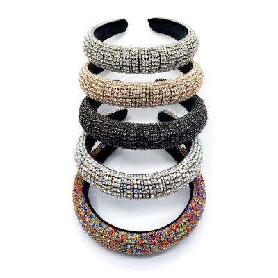 China Large Stretch Made In China Top Quality Bling Rhinestone Jeweled Designer Headbands for sale