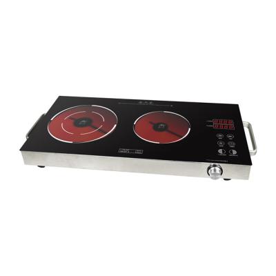 China Hotel cooktop electric infrared induction cooker double burners wholesale infrared ceramic cookers halogen touch control for sale