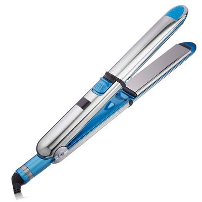 China Safety Ion Splint Stainless Steel Alloy Hair Straightener Negative Titanium LCD Hair Straightener for sale