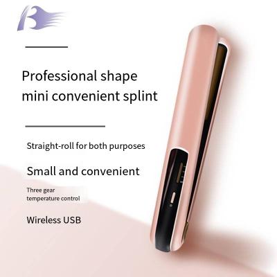 China Safety Portable Rechargeable Hair Straightener Cordless Hair Straightener Curling Iron Straightener for sale