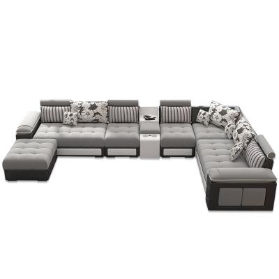 China (Size) Economical Cheap Simple Modern Warm Adjustable L Shape Fabric Sofa Set for sale